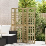 vidaXL Zaslon za zunanje zasebnosti 4 paneli obdelan les bor, Zunanji zaslon 120x180 cm obdelan les bor | Shoptok.si