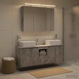  Set ormarića za kupaonicu 4 kom. Betonska siva | shoptok.hr