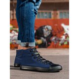 Ombre Men's shoes sneakers in combined materials - navy blue | Shoptok.si
