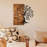 Wallxpert Aura of Nature -1 - Black, Walnut BlackWalnut Decorative Wooden Wall Accessory Cene