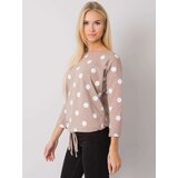 RUE PARIS Blouse-RV-BZ-7250.31P-dark beige | Shoptok.si