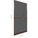  Zaslon za insekte s čepom Smeđa i crna 120 x 240 cm - Smeđa 120 x 240 cm | shoptok.hr