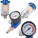 Rosfix Regulator Tlačnega Tlaka 1/4 Šoba Za HVLP Pištolo | 7 BAR, Aluminij, Odvaja Vodo, 0-140 PSI, (5000211673) | Shoptok.si