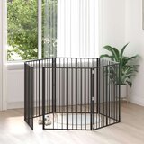  Pasja vrata 6 pcs Črna 80 x 100 cm Cinkana jeklena, (5000232697) | Shoptok.si