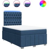 Maison Chic Box spring postelja - Vzmetna postelja z vzmetnico modra 120x190 cm blago SL11212, (21883245) | Shoptok.si