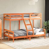 vidaXL Krevet na kat 80x200/120x200 cm masivna borovina voštano smeđi | shoptok.hr