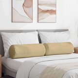 vidaXL Blazine 2 pcs Siva zelena Ø 25 x 70 cm Žametna tkanina | Shoptok.si