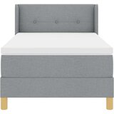 vidaXL Krevet s oprugama s madracem Svjetlosiva 90 x 190 cm tkanina Cijene