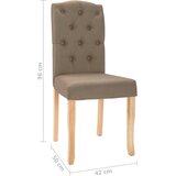  Blagovaonske stolice od tkanine 4 kom smeđe-sive | shoptok.hr