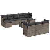  11-dijelni set vrtnih sofa od poliratana s jastucima sivi | shoptok.hr