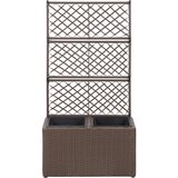  Sadilica s rešetkom i 2 posude 58x30x107 cm od poliratana smeđa | shoptok.hr
