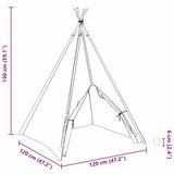  Teepee šator Bijelo 120 x 120 x 150 cm Tkanina i plastika | shoptok.hr