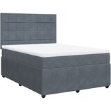 vidaXL Box spring postelja z vzmetnico temno siva 160x200 cm žamet, (21307947) Cene