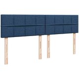  Boxspring - Krevet s oprugama i madracem plavi 200 x 200 cm od tkanine - Plava 200 x 200 cm Blok s kvadratima | shoptok.hr