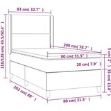  Box spring postelja z vzmetnico LED temno rjava 80x200 cm blago, (20937328) | Shoptok.si