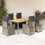 vidaXL 7-dijelni vrtni blagovaonski set sivi od poliratana | shoptok.hr