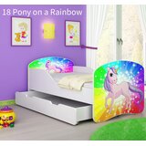  Dječji krevet ACMA s motivom + ladica 180x80 cm 18 Pony on a rainbow | shoptok.hr