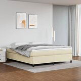 Maison Chic Posteljni okvir - Dvoposteljna postelja - Zakonska postelja krem 160x200 cm umetno usnje, (21692306) | Shoptok.si