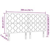  LED glava postelje Roza 200 cm Umjetno usnje, (5000142347) | Shoptok.si