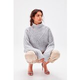 Trendyol Ženski džemper Knitwear siva Cene