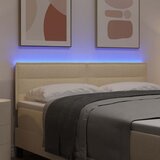  LED glava kreveta s LED trakama Krema 144 cm tkanina | Eponuda.com
