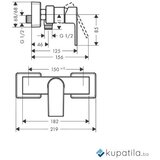  Baterija tuš jednoručna bez izljeva Vernis Shape HANSGROHE | Eponuda.ba