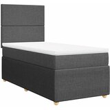  Krevet s oprugama i madracem tamnosivi 100 x 200 cm od tkanine | shoptok.hr