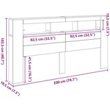  Postelja z LED lučmi Črni hrast 200x18,5x103,5 cm | Shoptok.si