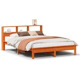 Maison Chic Posteljni okvir - Dvoposteljna postelja - Zakonska postelja brez vzmetnice voščeno rjav 140x190 cm borovina-J13390, (21773259) | Shoptok.si
