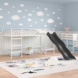  Krevet na kat za djecu s toboganom Jednobojno Bijela i antracit 100 x 200 cm | Shoptok.si