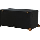  Vrtna kutija za pohranu crna 120 x 65 x 61 cm od poliratana | shoptok.hr