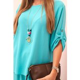 Kesi Włoski Women's set with a blouse with a necklace and wide pants mint | Eponuda.ba