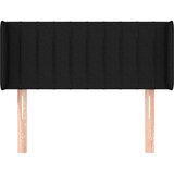  Uzglavlje s ušima crno 93x16x78/88 cm od tkanine | shoptok.hr