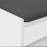  Haldna klop z blazino s polico Bela 103 x 38 x 45 cm, (5000155679) | Shoptok.si
