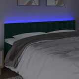  LED uzglavlje tamnozeleno 200x5x78/88 cm baršunasto | shoptok.hr
