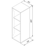 P & B PISARNIŠKI REGAL 35/110/37 cm bela | Shoptok.si