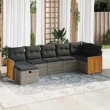 vidaXL 7-dijelni set vrtnih sofa sivi od poliratana | shoptok.hr