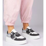 Gemre Black sneakers with glitter and animal print Bertula | Shoptok.si