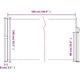  Bočna tenda na uvlačenje bež 140 x 500 cm | shoptok.hr