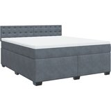  Krevet s oprugama i madracem tamnosivi 180x200 cm baršunasti | shoptok.hr
