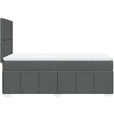 vidaXL Box spring postelja z vzmetnico temno siva 100x200 cm blago | Shoptok.si