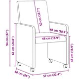  Trpezarijske stolice 2 pcs Smeđa 57 x 66 x 94 cm Umjetna koža | shoptok.hr