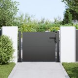 vidaXL Vrtna vrata Crna 105 x 100 cm Čelik s praškastim premazom | shoptok.hr