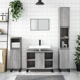 vidaXL Kopalniška omarica siva sonoma 80x33x60 cm inženirski les Cene