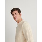 Reserved - Džemper od teksturiranog pletiva - bež | shoptok.hr