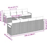 vidaXL set od 9 dijelova vrtne sofe s jastucima crni poli ratan | shoptok.hr