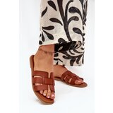 Boto Women's sandals on flat heel Camel Mirona | Shoptok.si