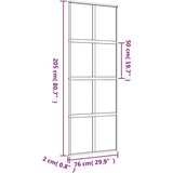 vidaXL Drsna vrata zlata 76x205 cm prozorno ESG steklo in aluminij | Shoptok.si