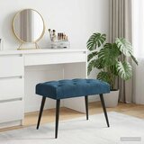  Klupa s gumbastim tkanjem Plava 60 x 40 x 45 cm Baršun - Plava 60 x 40 x 45 cm Cijene