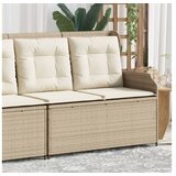 vidaXL Vrtni naslonjač s jastucima bež od poliratana - bež i krem 1 Kutna sofa (lijevi naslon za ruku) | shoptok.hr